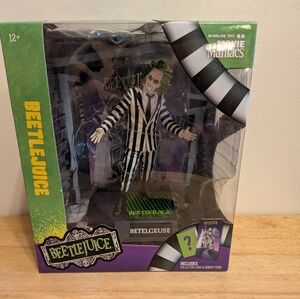 Beetlejuice Action Figure by McFarlane Toys - Black and White